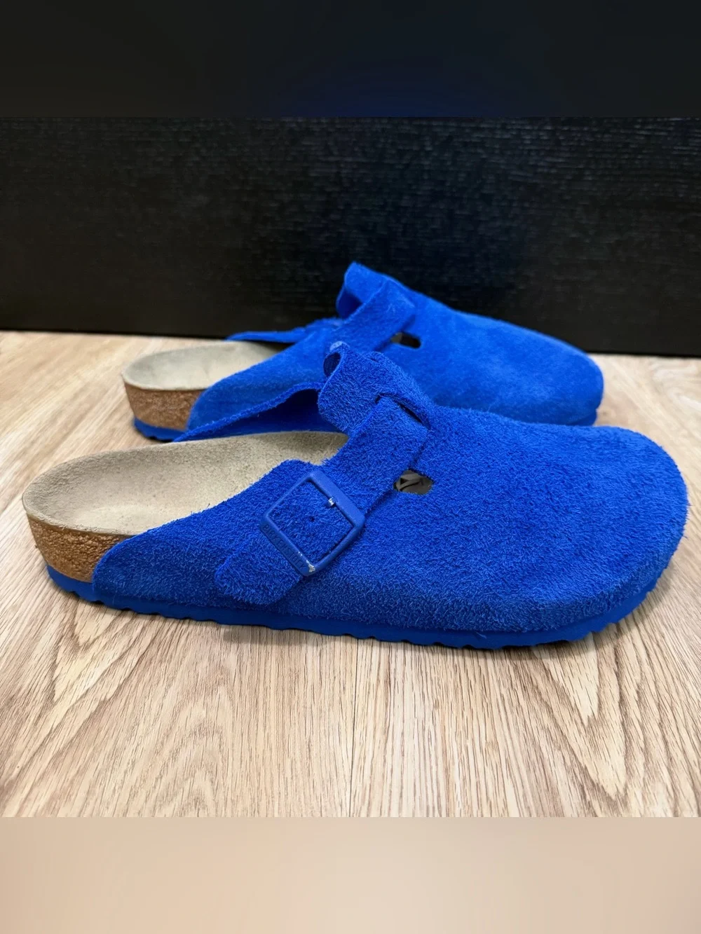 Birkenstock Boston Clog Ultra Blue Suede Size EU 43 / US 10